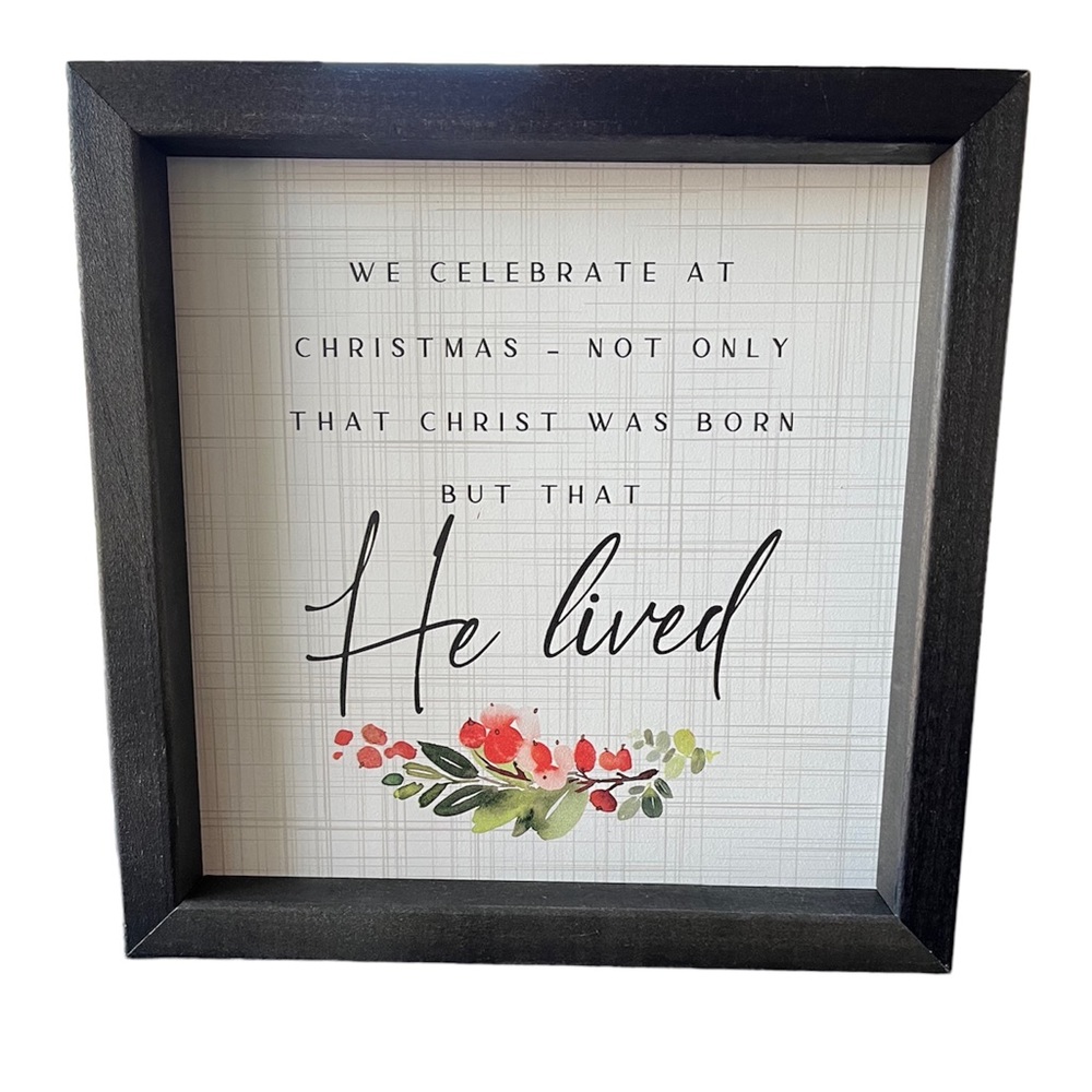 Sincere Surroundings Rustic 10” Frame We Celebrate Watercolor Floral